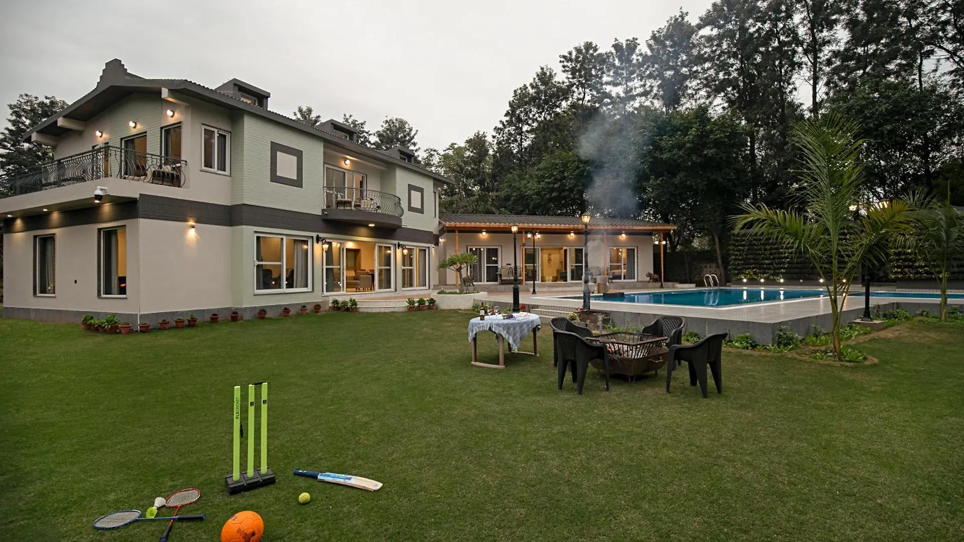 Villa Elivaas 6 Bhk Farmstay With Pvt Pool & Garden - Esh Gurgaon